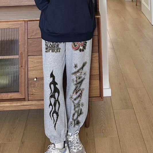 "Retro cool No. 30 simple tail flame" Sweatpants