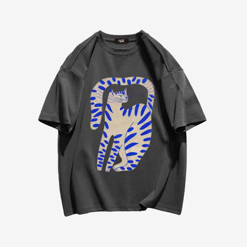"Style trendy cartoon unique tiger illustration print" T-shirt