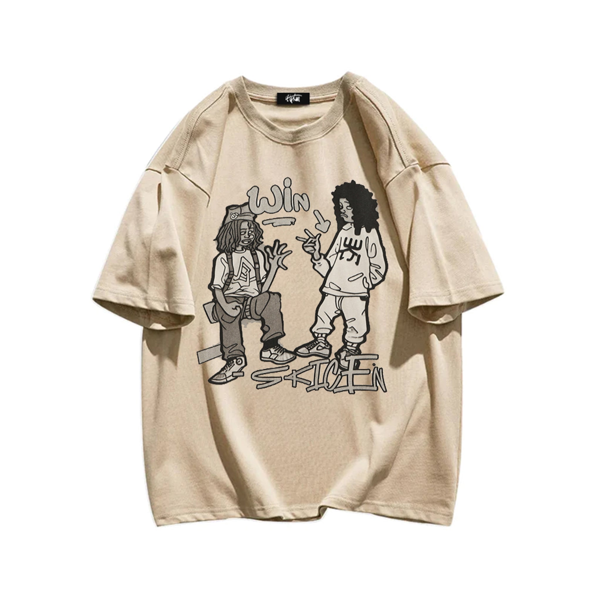 "Casual high street retro hip hop cartoon characters" T-shirt