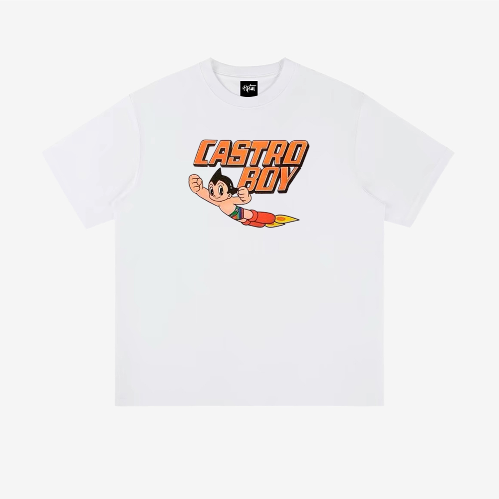 “Cartoon niche Astro Boy flying print” T-shirt