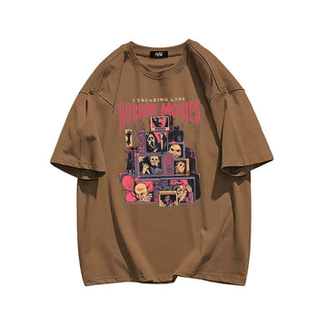 "High street casual retro cartoon horror tv set" T-shirt