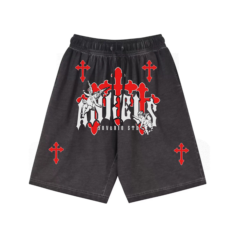 "High street cool letter design cross" Shorts
