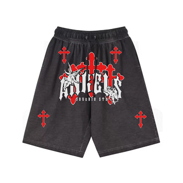 "High street cool letter design cross" Shorts