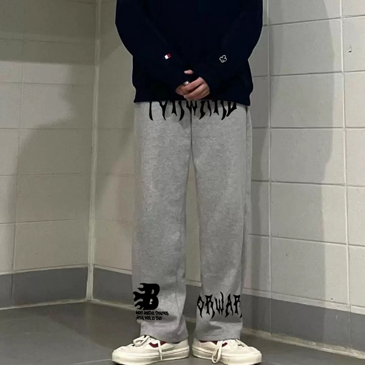 "Versatile casual high street letter trend" Sweatpants