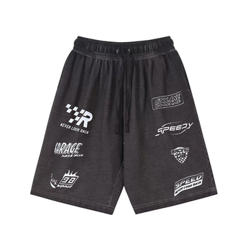 "High street casual cartoon icons racing culture" Shorts