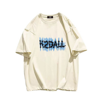 “Blue And Black Twisted Letters” T-shirt