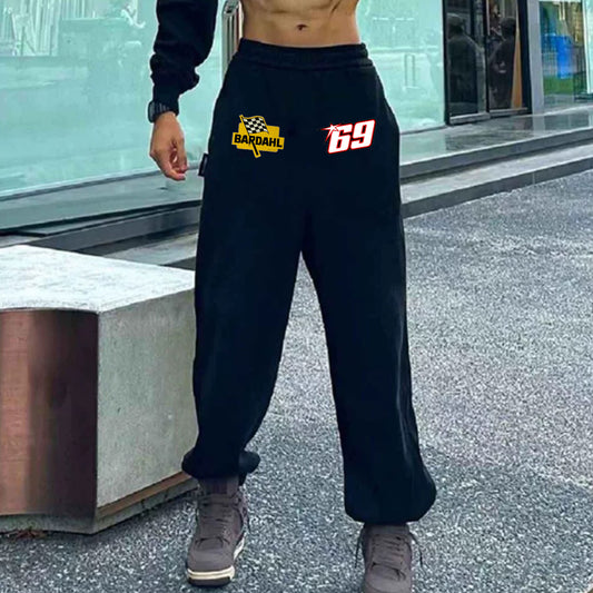 "Casual high street retro 69 racing culture" Sweatpants