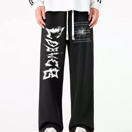 "Dark style cool spider wrapped letters" Sweatpants