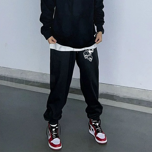 "Simple high street cool three skulls casual" Sweatpants
