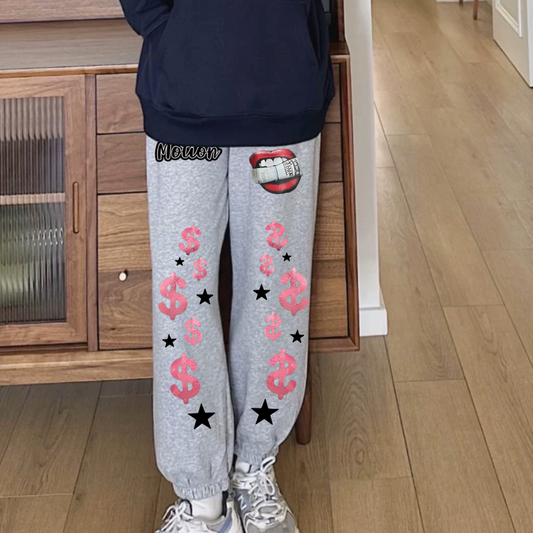 "Trendy casual cool high lip money" Sweatpants
