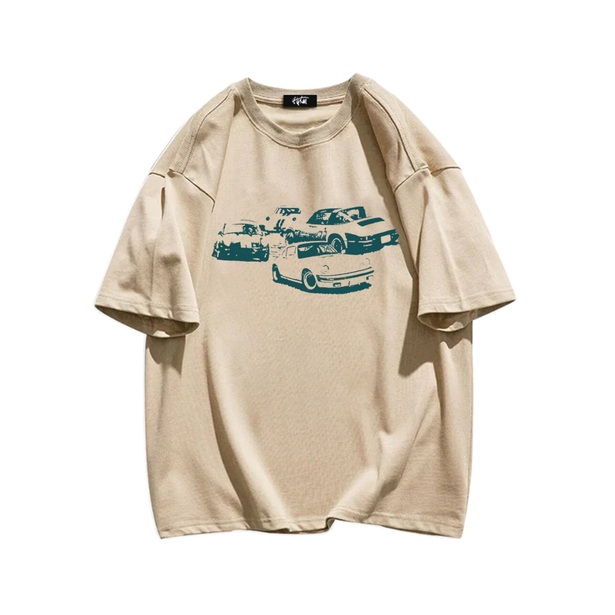 "Casual retro high street four cars poster" T-shirt