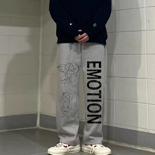 "Fashion brand cute little angel letter design" Sweatpants