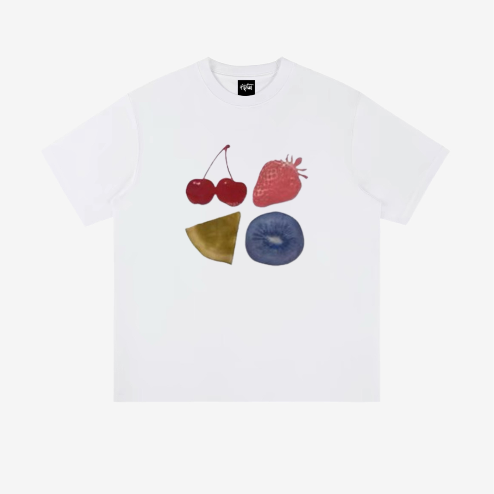 “Realistic fruit hip-hop trendy prints” T-shirt