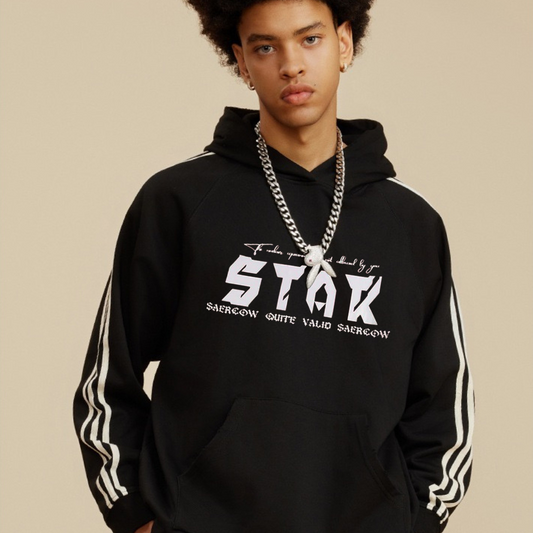 "American trendy STAK print” Hoodie