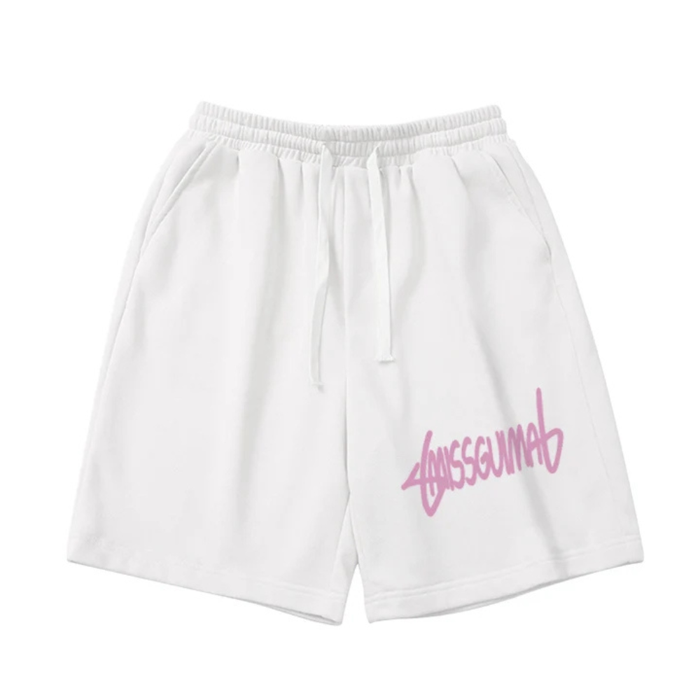 "Versatile Pink Letters" Shorts