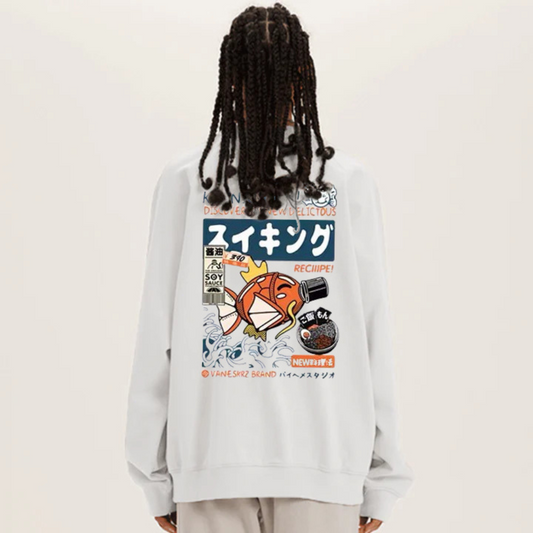 “Trendy niche Magikarp happy design print” Sweatshirt