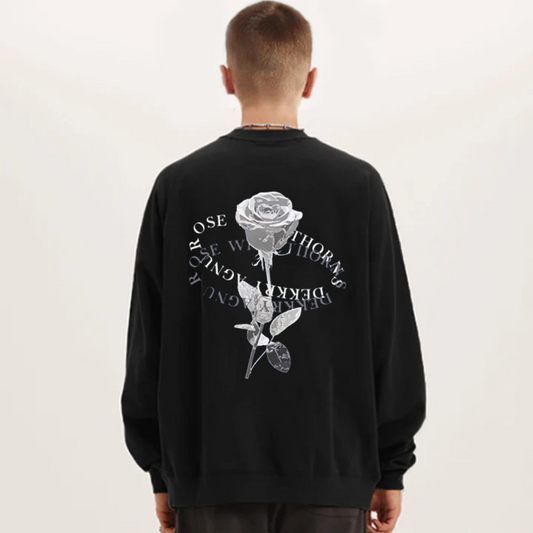 “Style trendy niche flower letters around prints” Sweatshirt