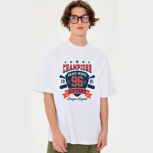 "High street casual retro cartoon 96 icon letter design" T-shirt