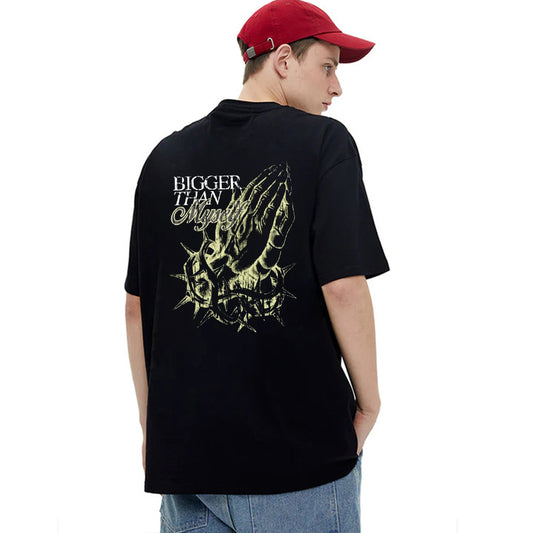 "Street fashion hip-hop retro palms together" T-shirt