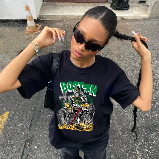 "Style trendy grave treasure skull print" T-shirt