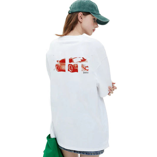 "Casual retro high street car culture poster loose" T-shirt
