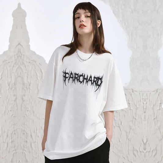 "Casual high street retro dark cartoon lightning letter design" T-shirt