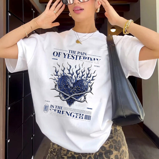 "Hip-hop cool metal heart retro" T-shirt