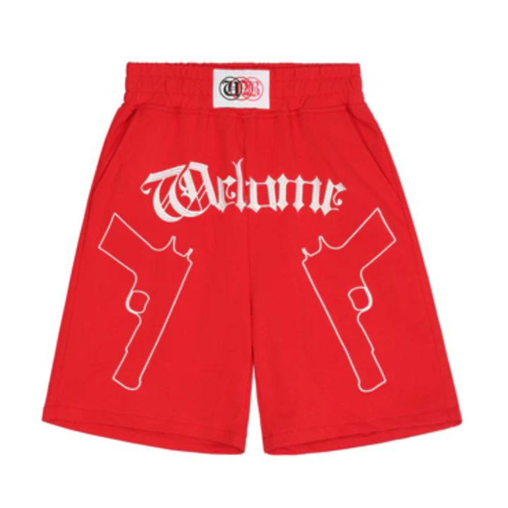"Sports Solid Gun Embroidery" Shorts