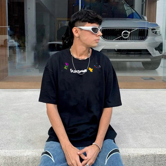 "Casual hip-hop retro high street cartoon animals" T-shirt