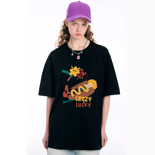 "Retro niche cartoon pattern high street" T-shirt