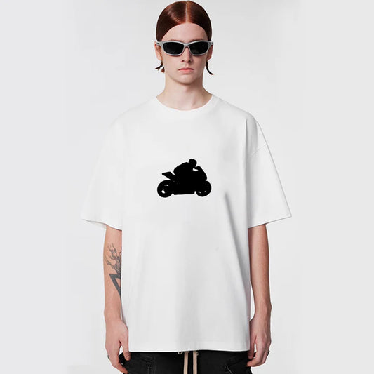 "Casual retro high street loose motorcycle racer shadow" T-shirt