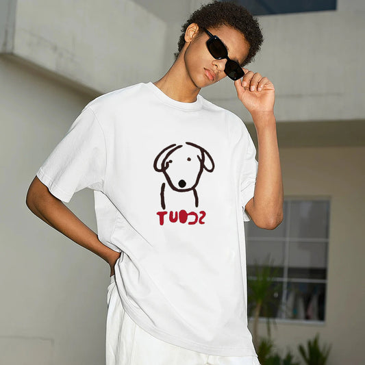 "Casual hip-hop retro high street cartoon cute puppy" T-shirt