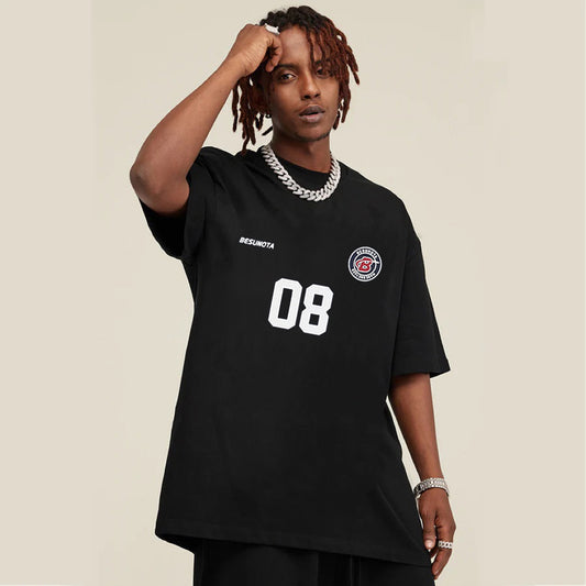 "Casual high street retro basketball culture No. 08" T-shirt