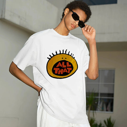 "Casual retro high street loose cartoon small mouth" T-shirt