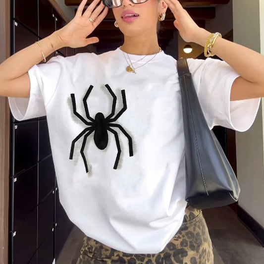 "Casual high street retro dark cartoon little spider" T-shirt