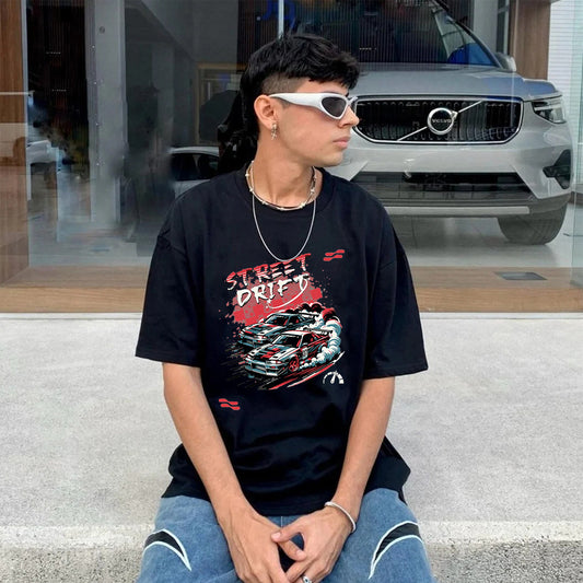 "High street casual loose cartoon car culture elegant" T-shirt