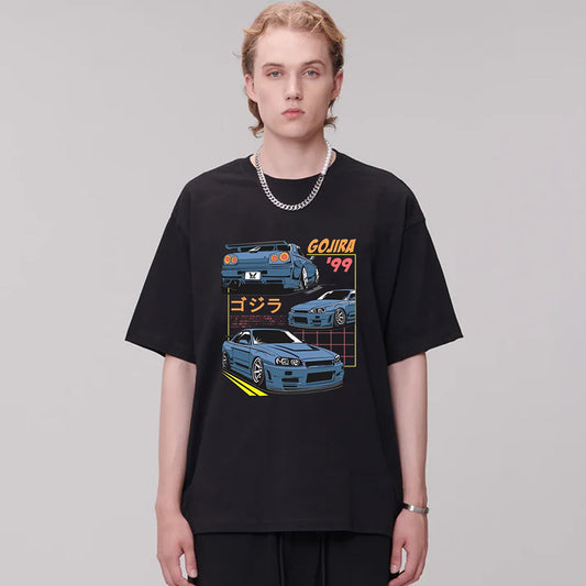 "Japanese cartoon retro car culture" T-shirt