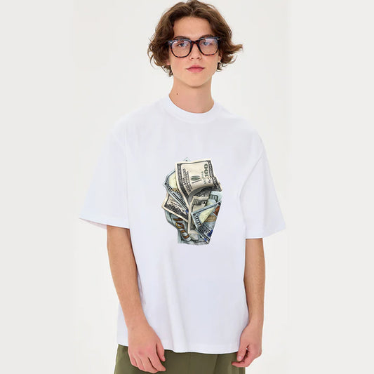 "High street casual retro banknote pattern cool and simple" T-shirt