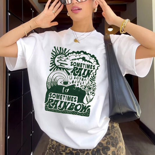 "Simple solid color unique design weather" T-shirt