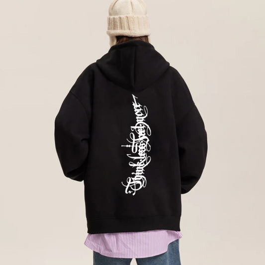 "American style trendy cool letters dark print" Hoodie