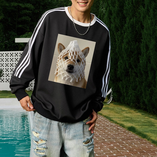 “Grid Puppy” Sweatshirt