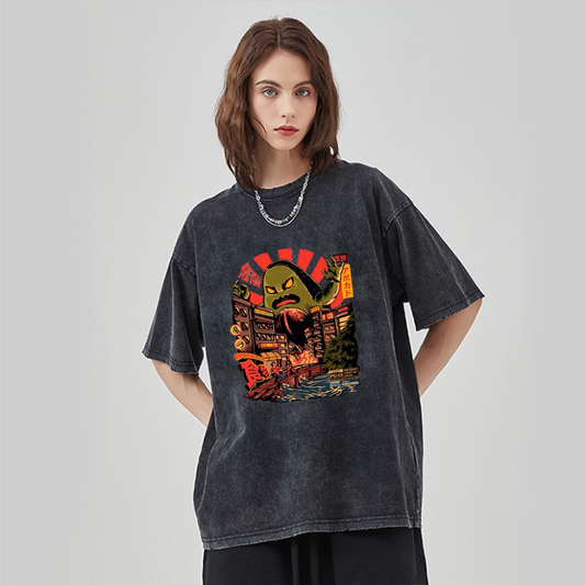 “Japanese retro city monster illustration poster” T-shirt