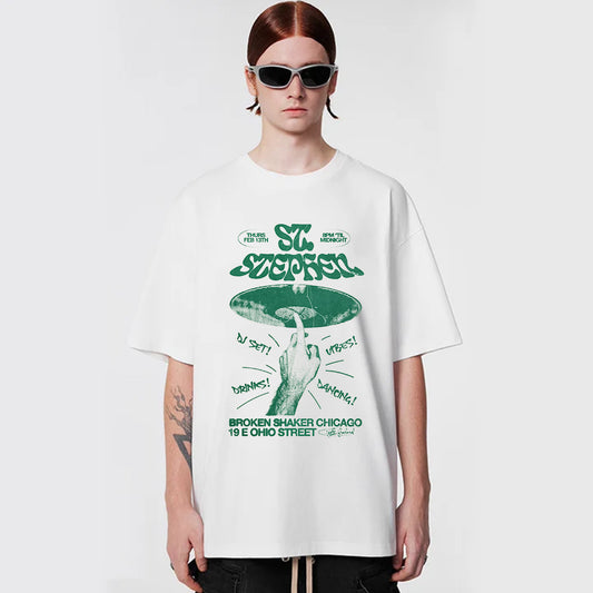 "Cartoon rock band poster" T-shirt