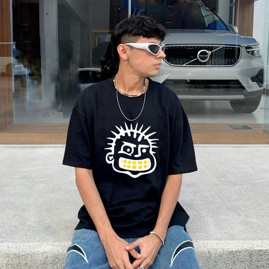 "Casual retro high street cartoon face" T-shirt