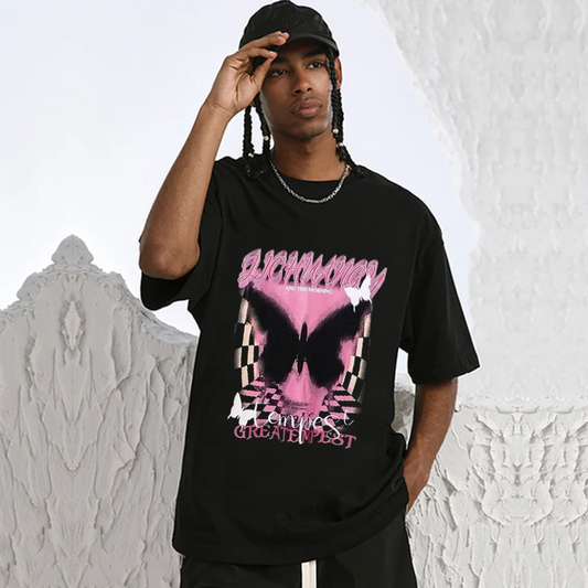 “Pink Black Butterfly” T-shirt