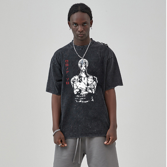 “Distressed Sauron battle damaged print” T-shirt