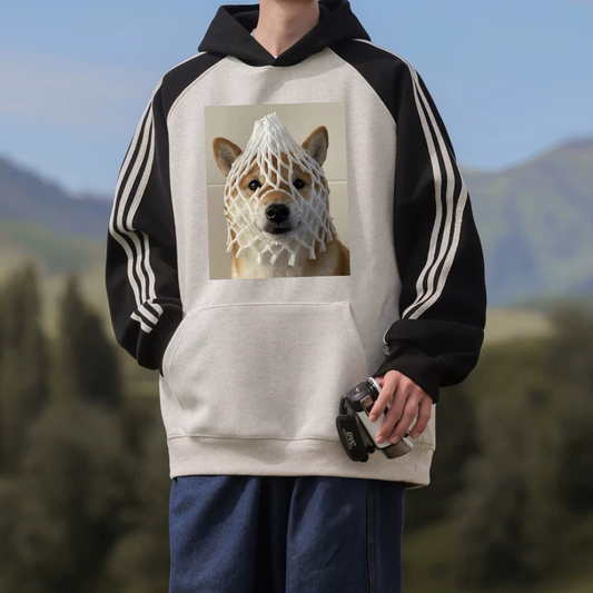"Grid Puppy” Hoodie