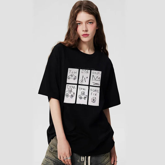 "Trendy niche graffiti prints" T-shirt