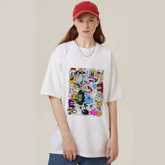 “American Cartoon Band Doodle” T-shirt
