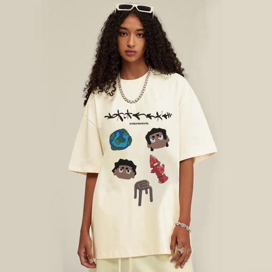 “Funny Crew Neck Doodle” T-shirt